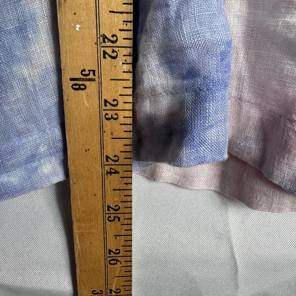 Cloth & Stone Anthropologie XL Linen Tie Dye Ruffle Cap Sleeve cloud costal boho - Picture 5 of 7